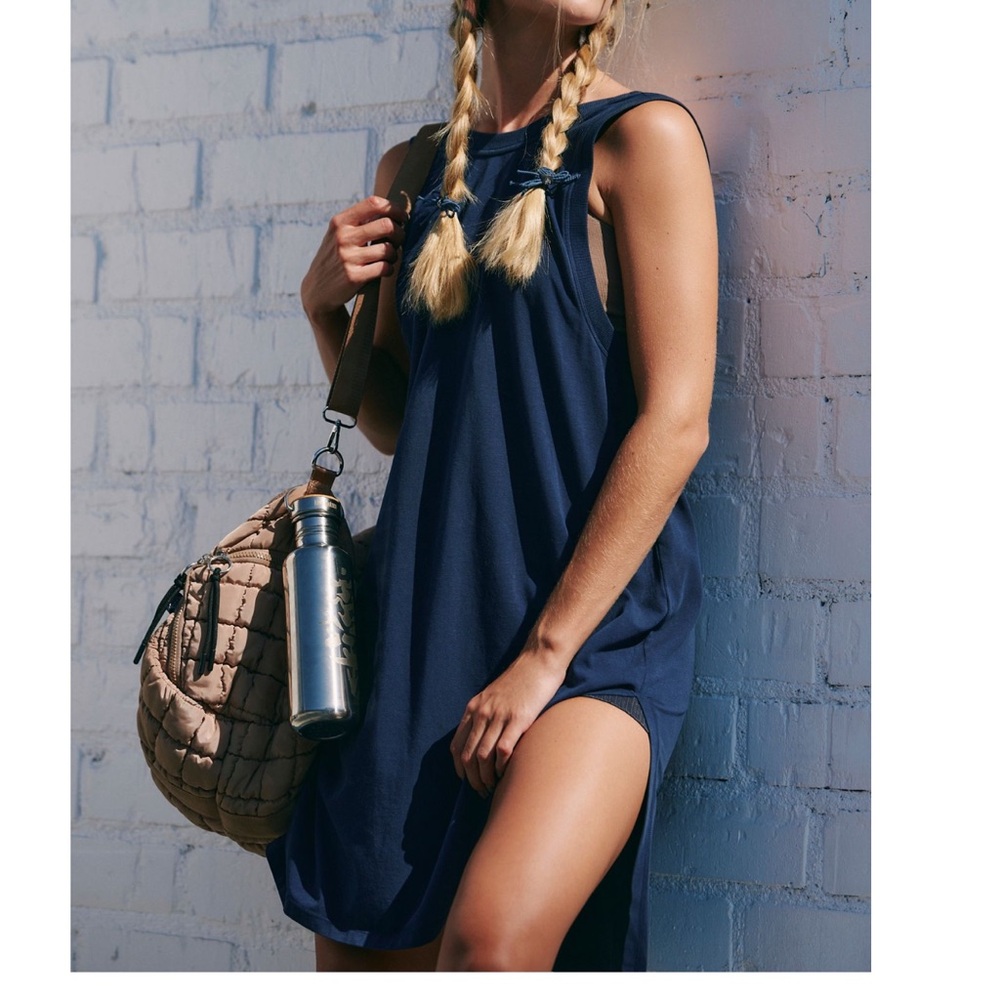 NWOT FP Movement by Free People Navy Backless Dress - Picture 3 of 9